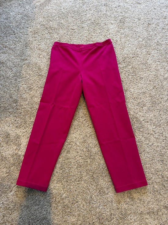 St. John Raspberry Straight-Leg Pants - Picture 1 of 2